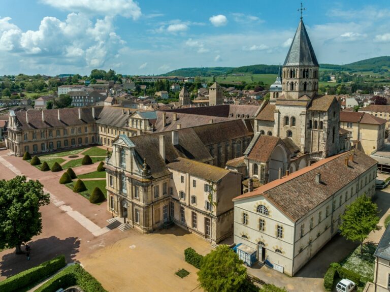 Aerial,View,Of,The,Cluny,Abbey,A,Former,Benedictine,Monastery